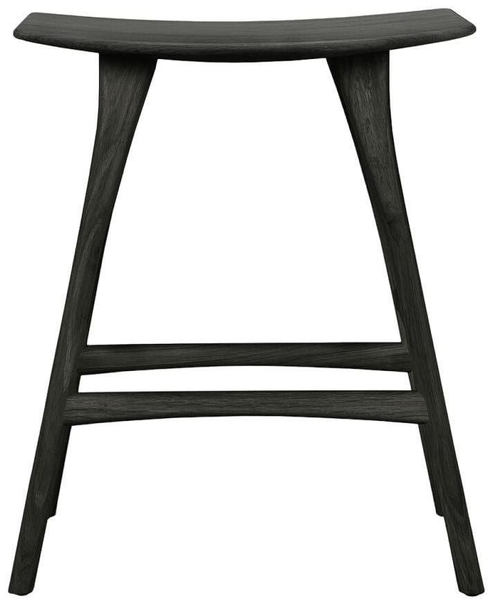 Product photograph of Ethnicraft Oak Osso Black Counter Stool from Choice Furniture Superstore