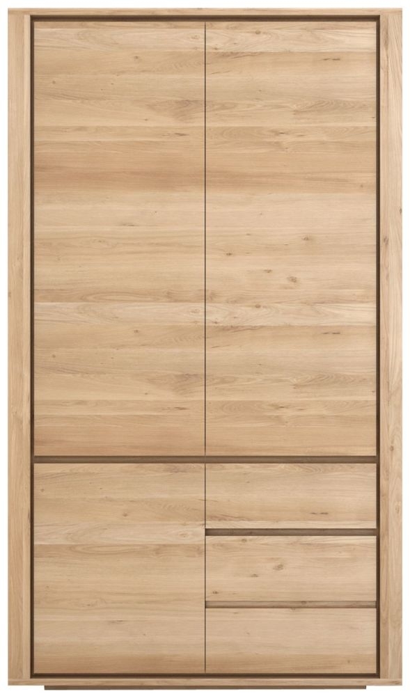 Ethnicraft Oak Shadow 3 Door Wardrobe 115cm