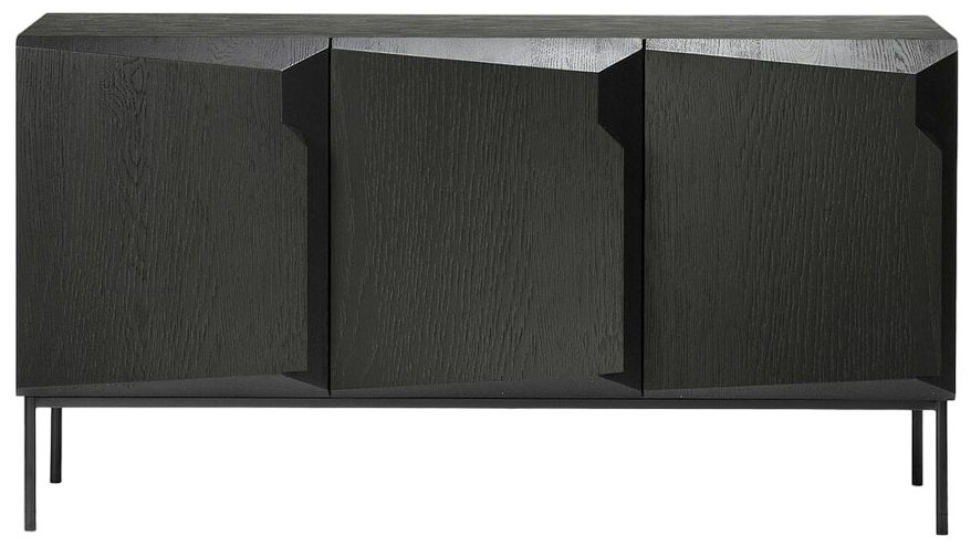 Ethnicraft Black Oak Stairs 3 Door Sideboard