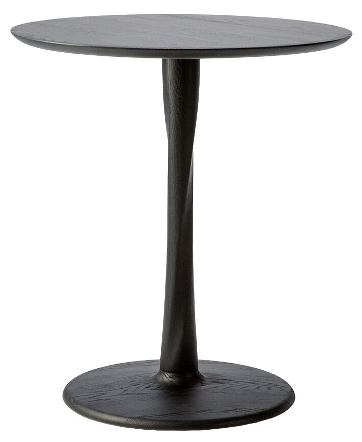Ethnicraft Oak Torsion Black Round Small Dining Table