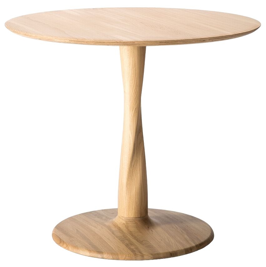 Ethnicraft Oak Torsion Round Medium Dining Table