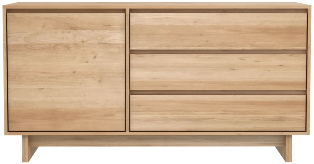 Ethnicraft Oak Wave 1 Door Sideboard 148cm