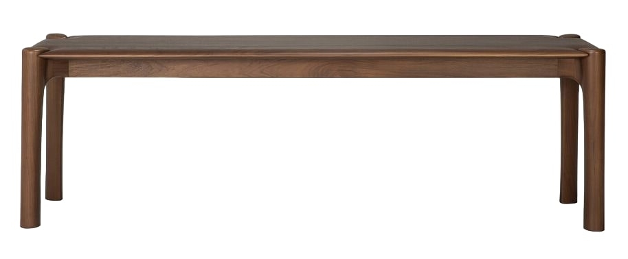 Ethnicraft Pi Varnished Teak Brown Dining Bench 146cm