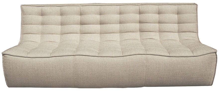 Ethnicraft N701 Beige 3 Seater Fabric Sofa