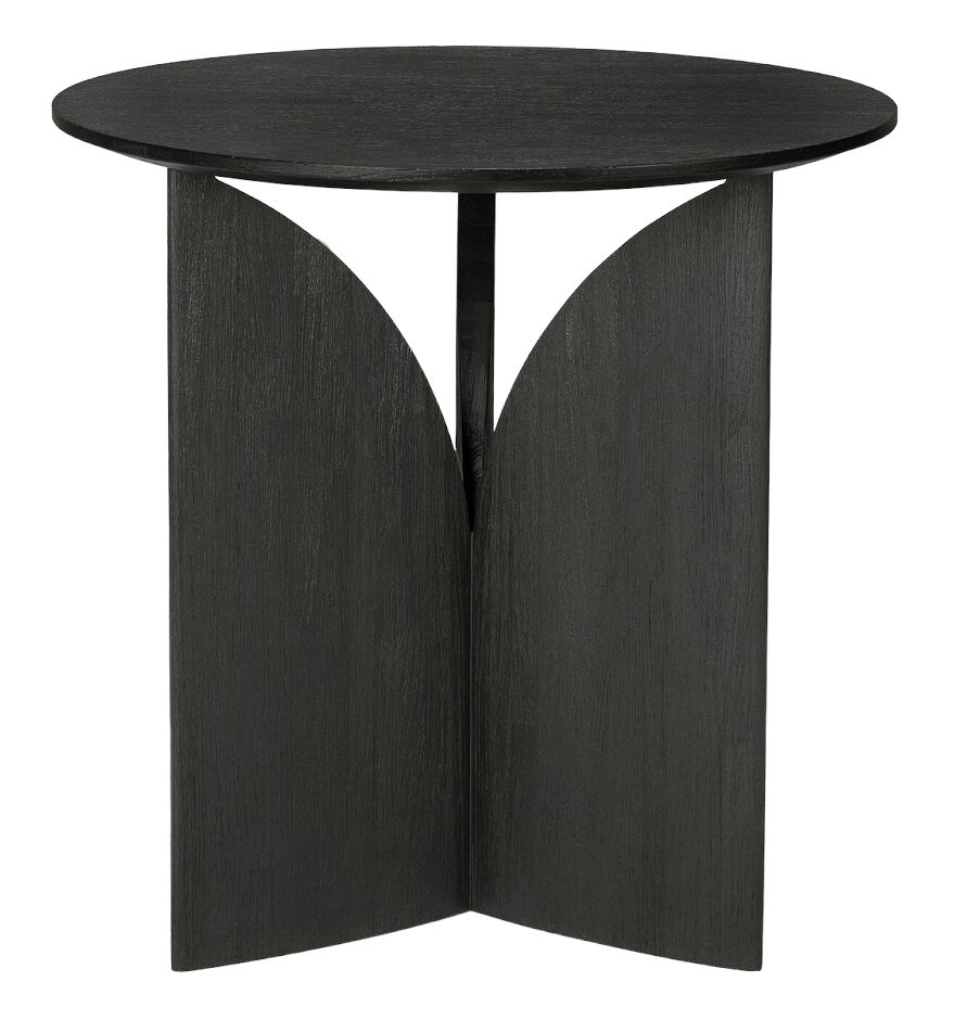 Ethnicraft Teak Fin Black Side Table