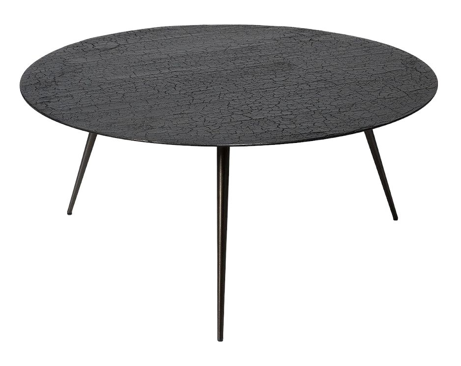 Ethnicraft Luna Black Large Round Metal Coffee Table