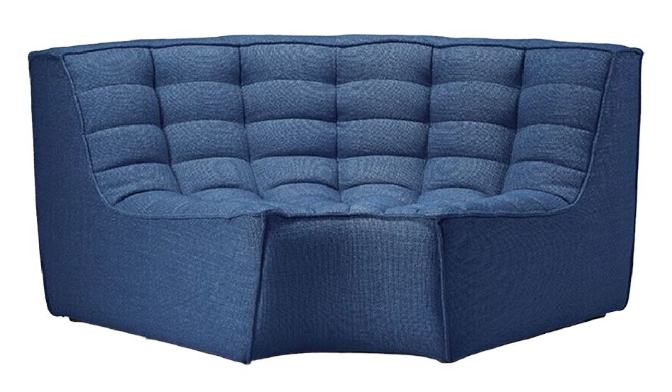 Ethnicraft N701 Blue Round Corner Sofa