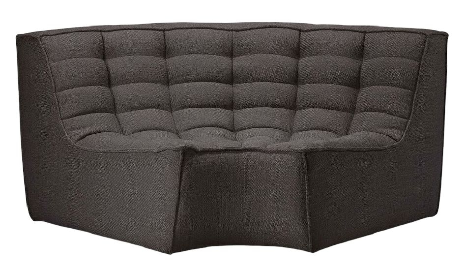 Ethnicraft N701 Sofa Dark Grey Round Corner Sofa