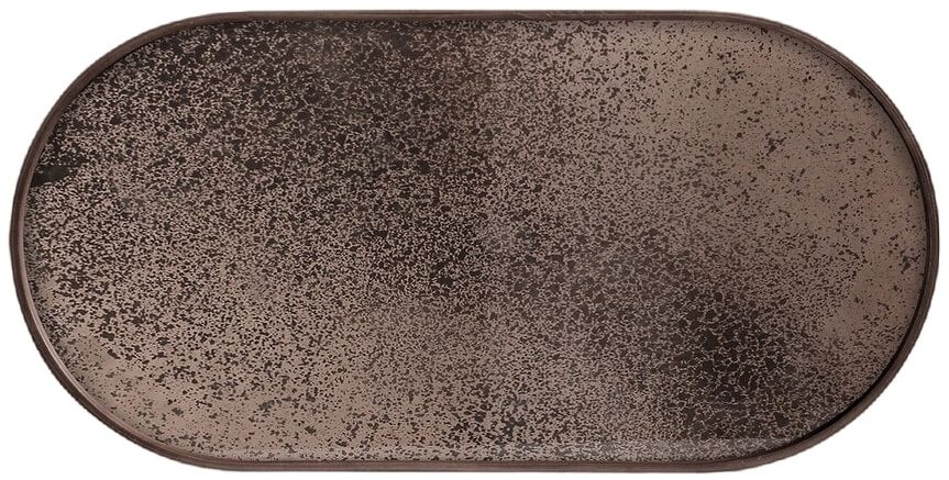 Ethnicraft Bronze Medium Oblong Aged Mirror Tray