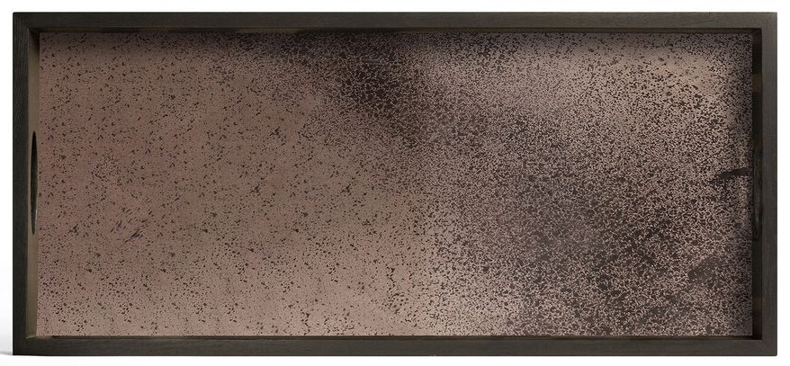 Notre Monde Bronze Heavy Aged Medium Rectangular Mirror Tray