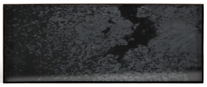 Notre Monde Charcoal Heavy Aged Black Metal Rim Large Rectangular Mirror Tray Set Of 5