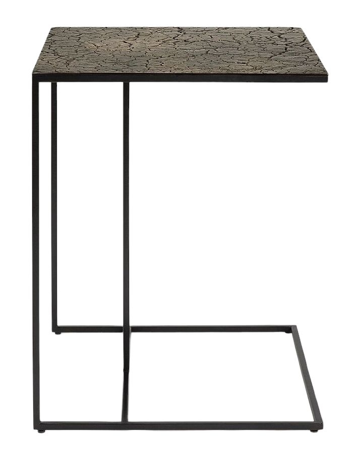 Ethnicraft Triptic Lava Whisky Metal Side Table