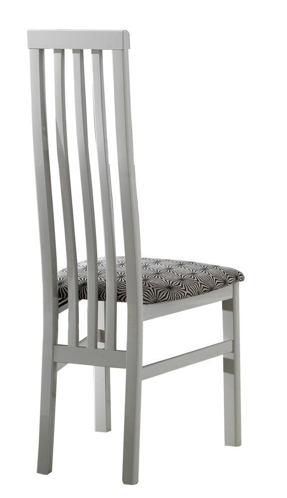 Mistral Grey Fabric Italian Wooden Dining Chair Sold In Pairs