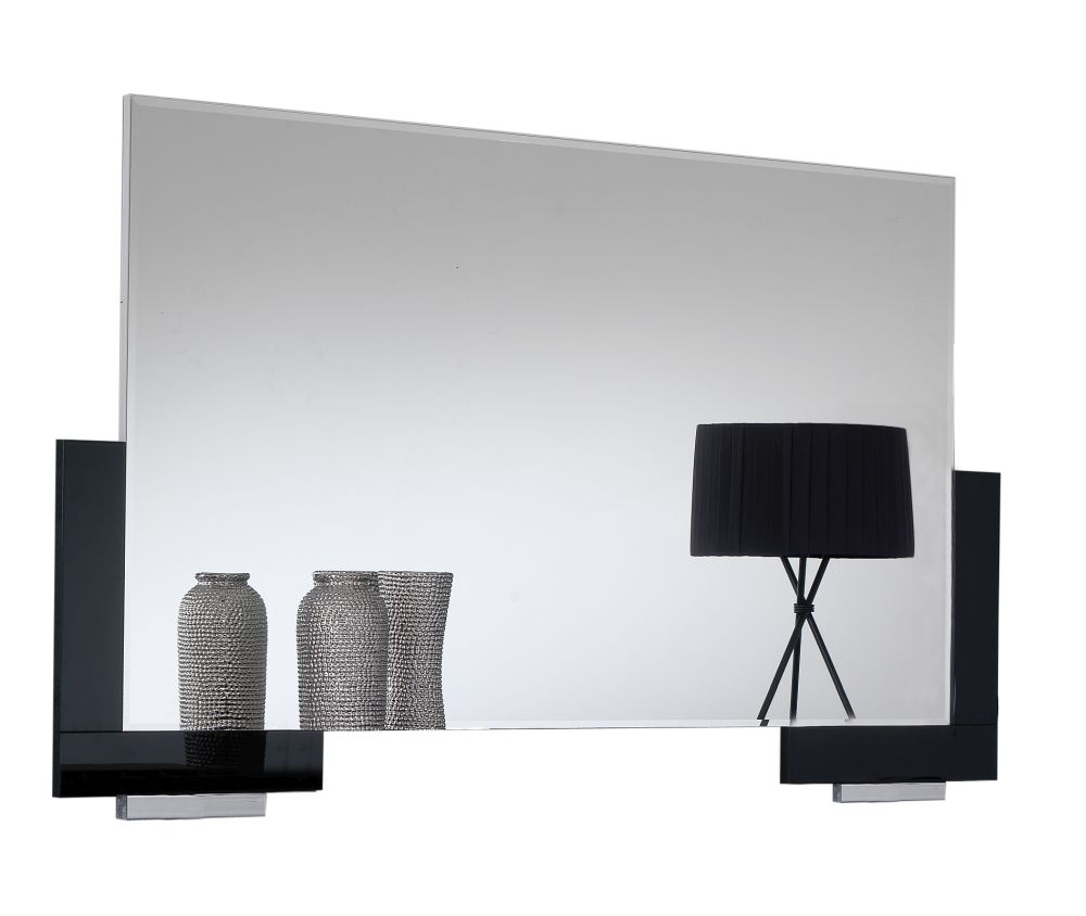 Polaris Luxury Black Italian Wall Mirror