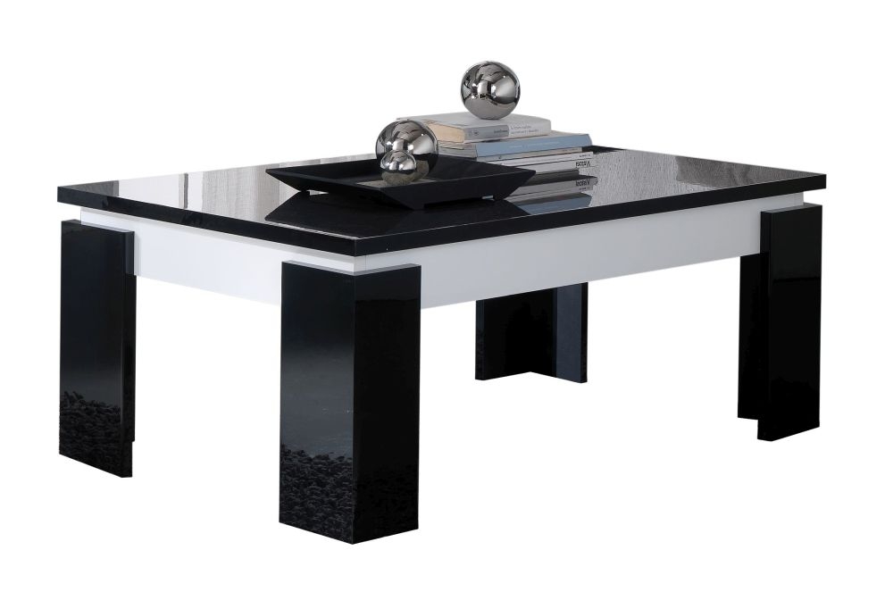 Polaris Black And White Italian Coffee Table