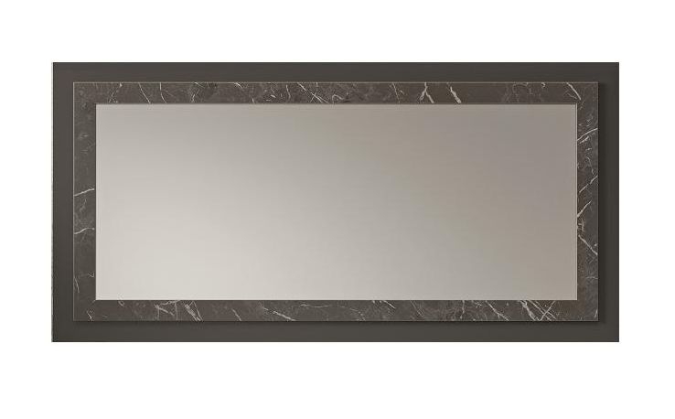 Sky Day Glossy Grey Marble Effect Rectangular Italian Wall Mirror