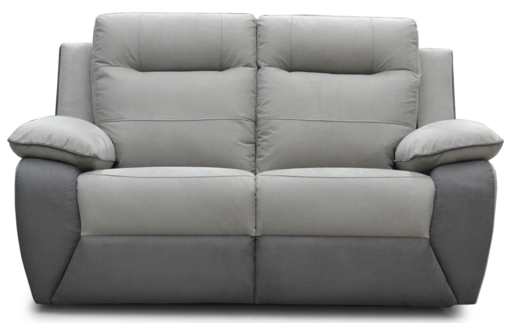 Avanti Grey Fabric Upholstered 2 Seater Recliner Sofa