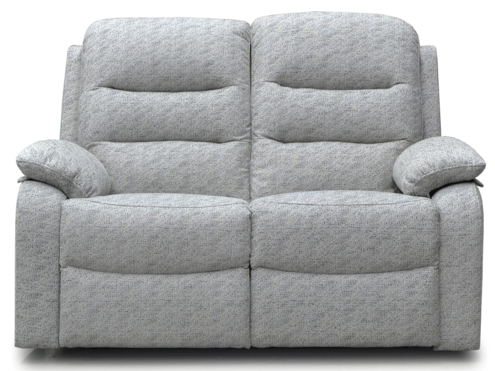 Como Grey Fabric 2 Seater Recliner Sofa