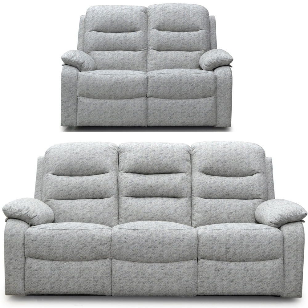 Como Grey Fabric 32 Seater Recliner Sofa Set