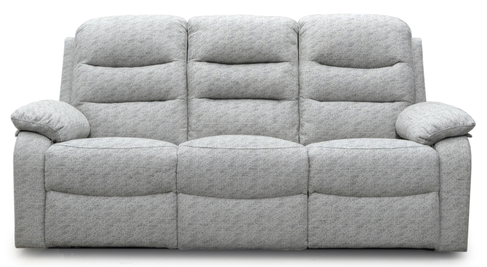 Como Grey Fabric 3 Seater Recliner Sofa