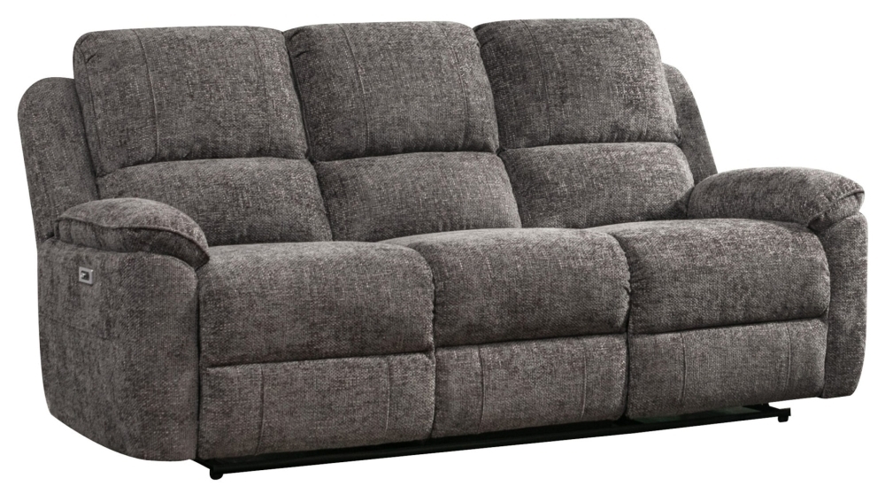 Danielle Ash Fabric 3 Seater Recliner Sofa