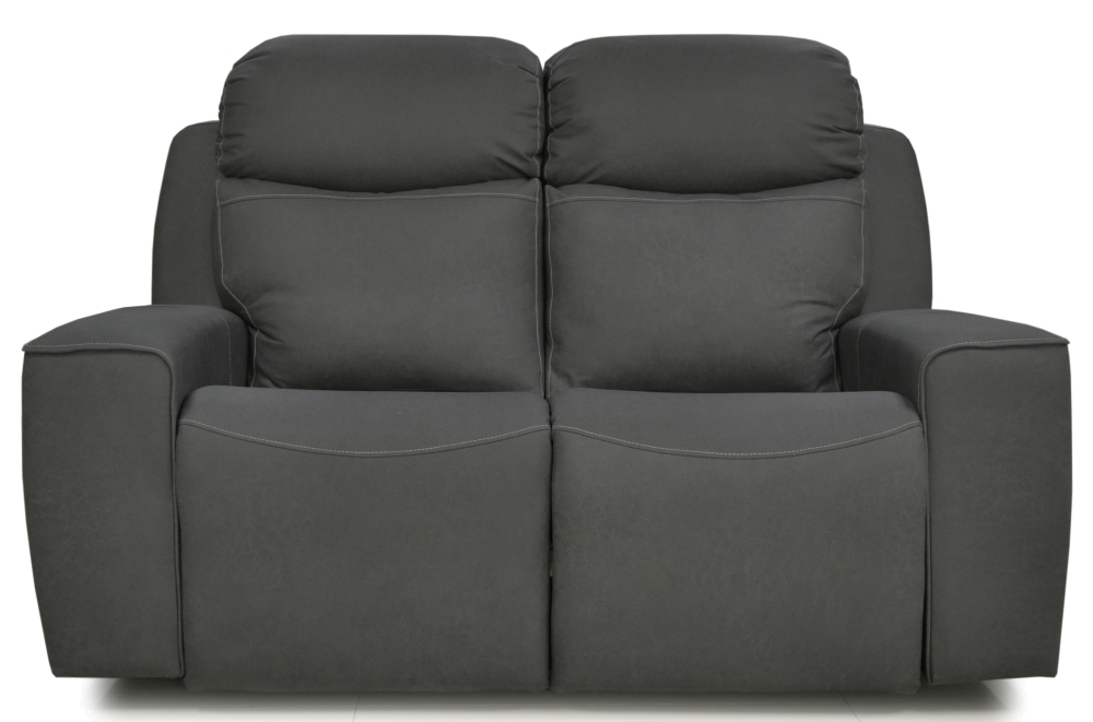 Rocco Dark Grey Fabric 2 Seater Recliner Sofa