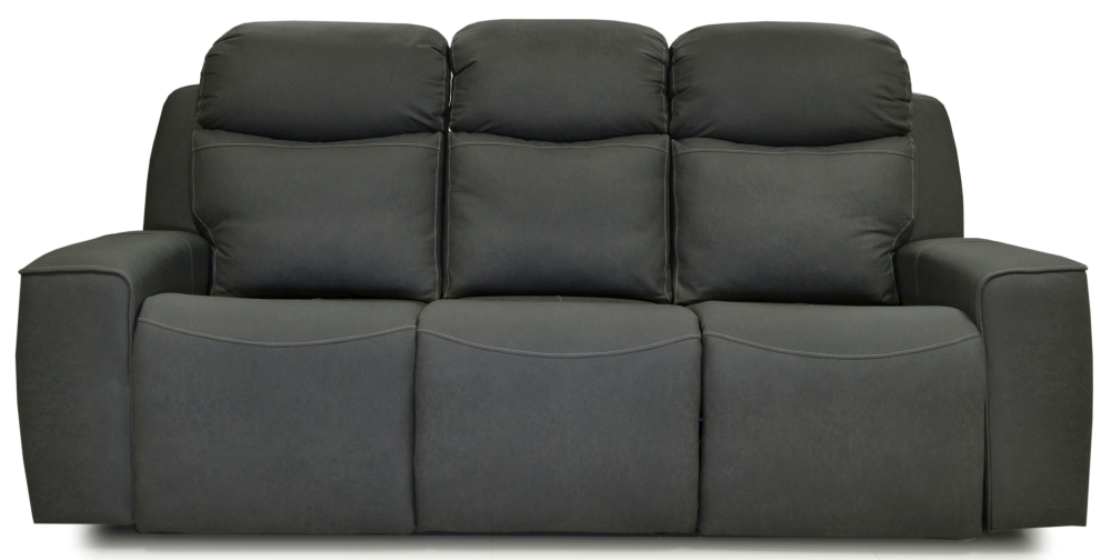 Rocco Dark Grey Fabric 3 Seater Recliner Sofa