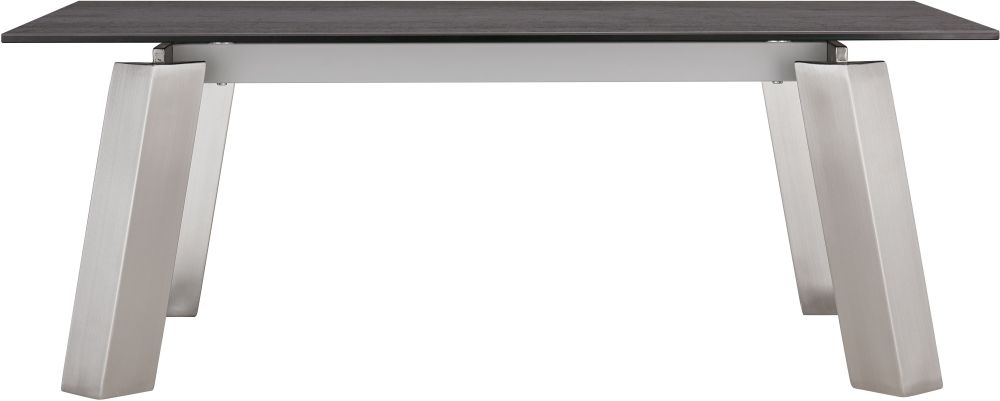 Agata Grey Ceramic And Chrome Coffee Table