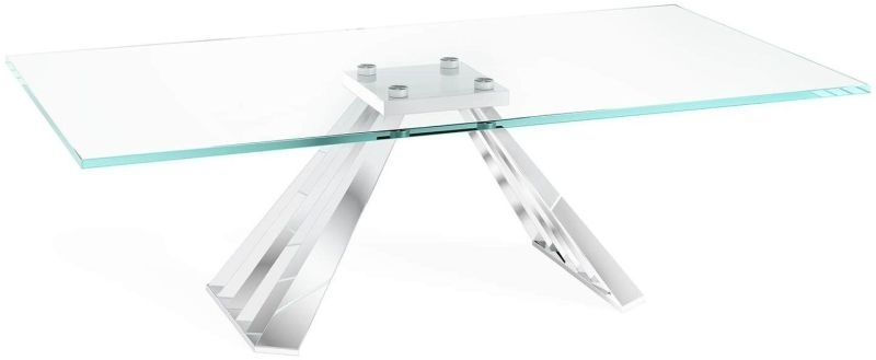 Alvaro Coffee Table Glass And Chrome