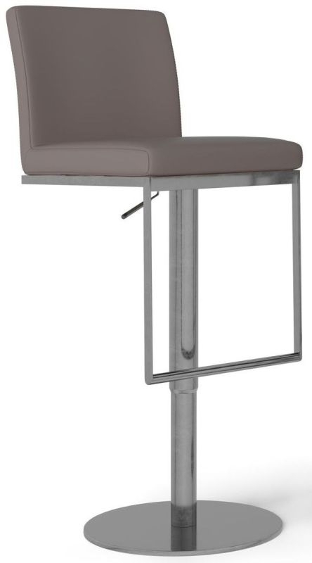 Enzo Taupe Gas Lift Bar Stool Sold In Pairs