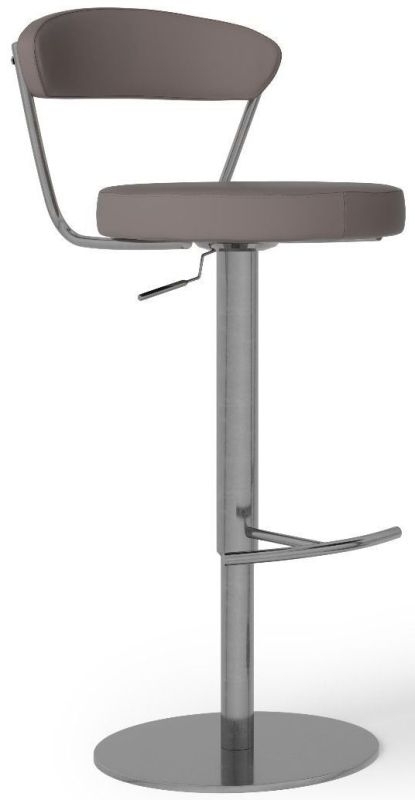 Gino Taupe Gas Lift Bar Stool Sold In Pairs