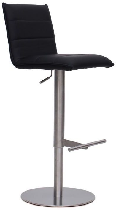 Riva Black Faux Leather Bar Stool Sold In Pairs