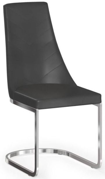 Mia Black Faux Leather Dining Chair Sold In Pairs