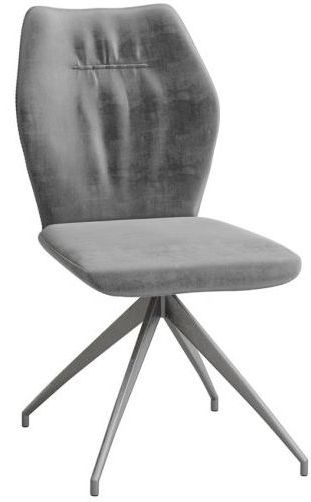 Sena Dark Grey Velvet Dining Chair Sold In Pairs