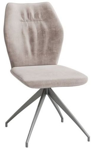 Sena Mink Velvet And Grey Dining Chair Sold In Pairs