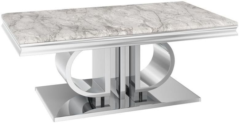 Donatello Light Grey Marble Coffee Table