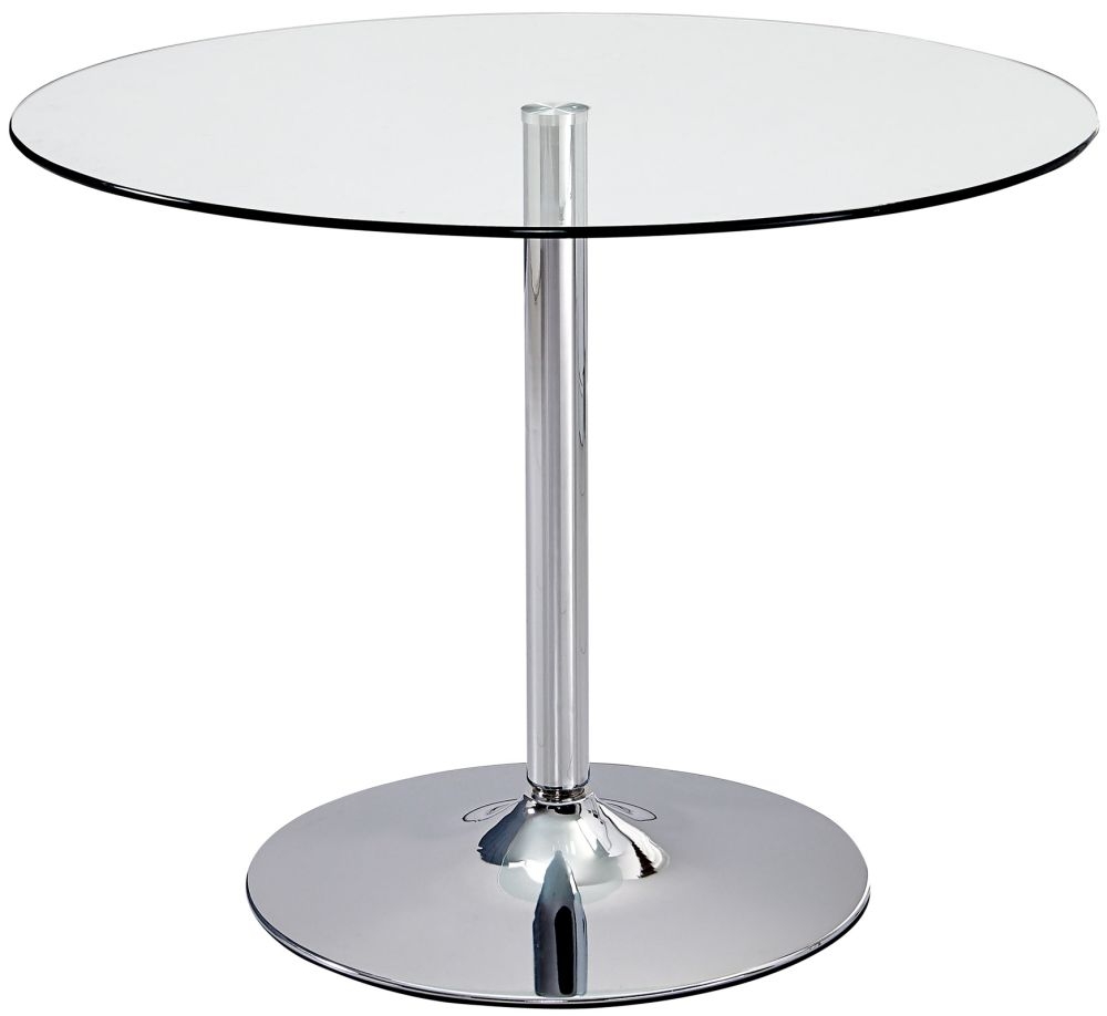 Elena Round Dining Table Glass And Chrome