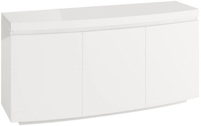 Florence White High Gloss 3 Door Sideboard With Led Light Clearance Fss13560