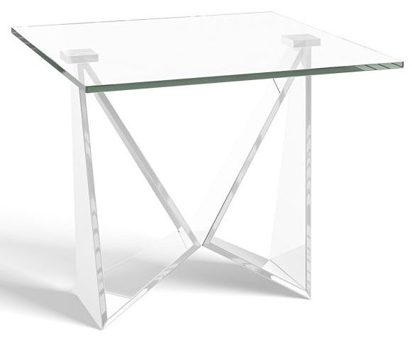 Florentina Side Table Glass And Chrome