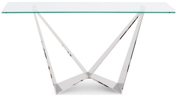 Florentina Console Table Glass And Chrome