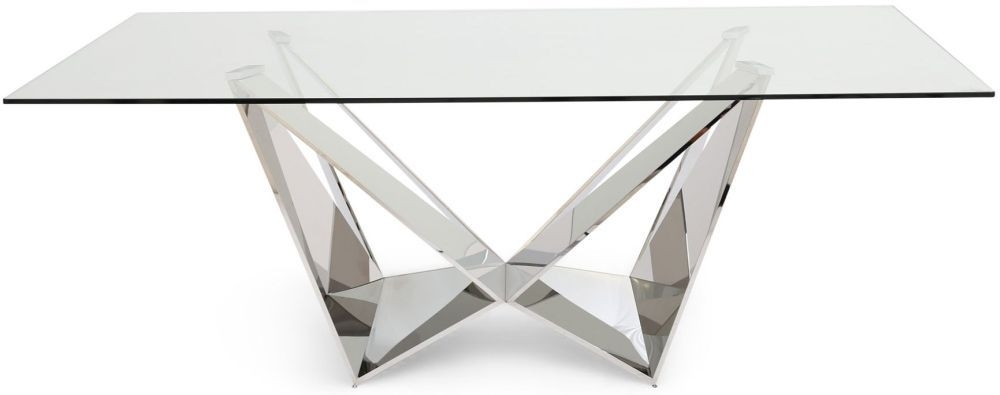 Florentina Dining Table Glass And Chrome