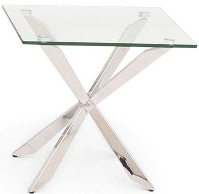 Gabriella Side Table Glass And Chrome