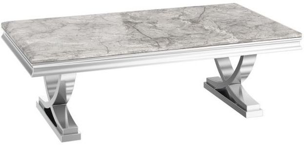 Maria Light Grey Marble Coffee Table