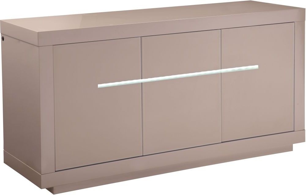 Monte Carlo Cream High Gloss Sideboard With Led