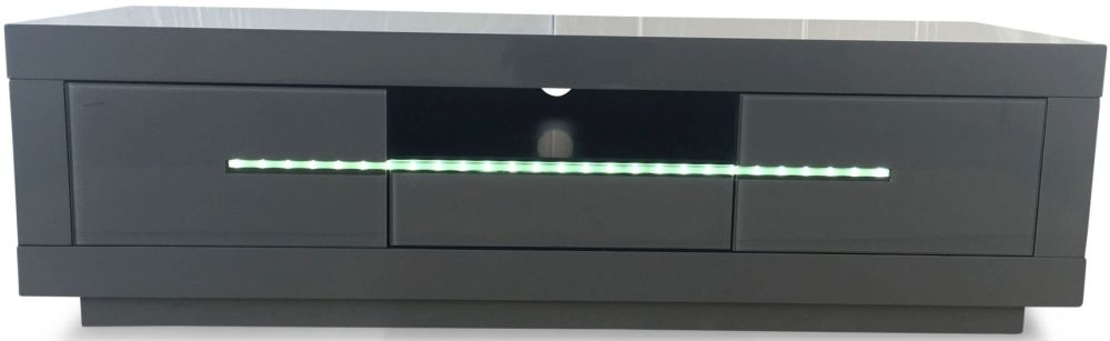 Monte Carlo Grey High Gloss Tv Unit With Led