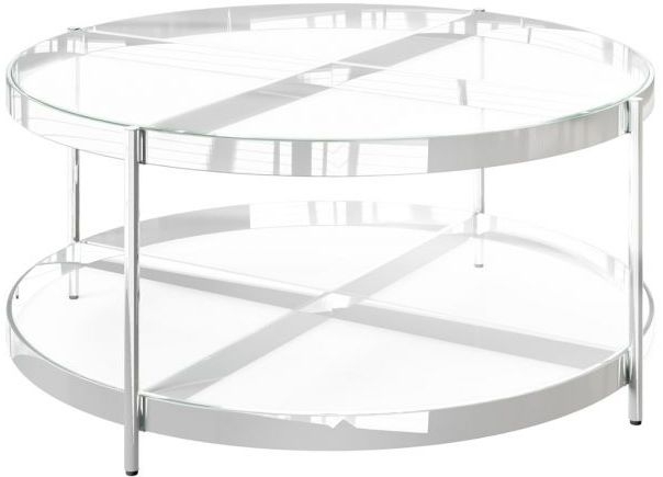 Omari Glass And Chrome Coffee Table