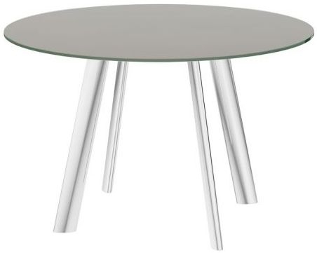 Omega Taupe Glass Twist Motion Extending Dining Table