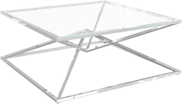 Prism Glass And Chrome Coffee Table