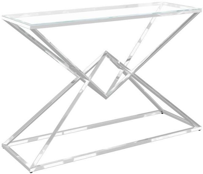 Prism Glass And Chrome Console Table