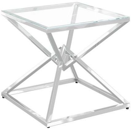 Prism Glass And Chrome Side Table